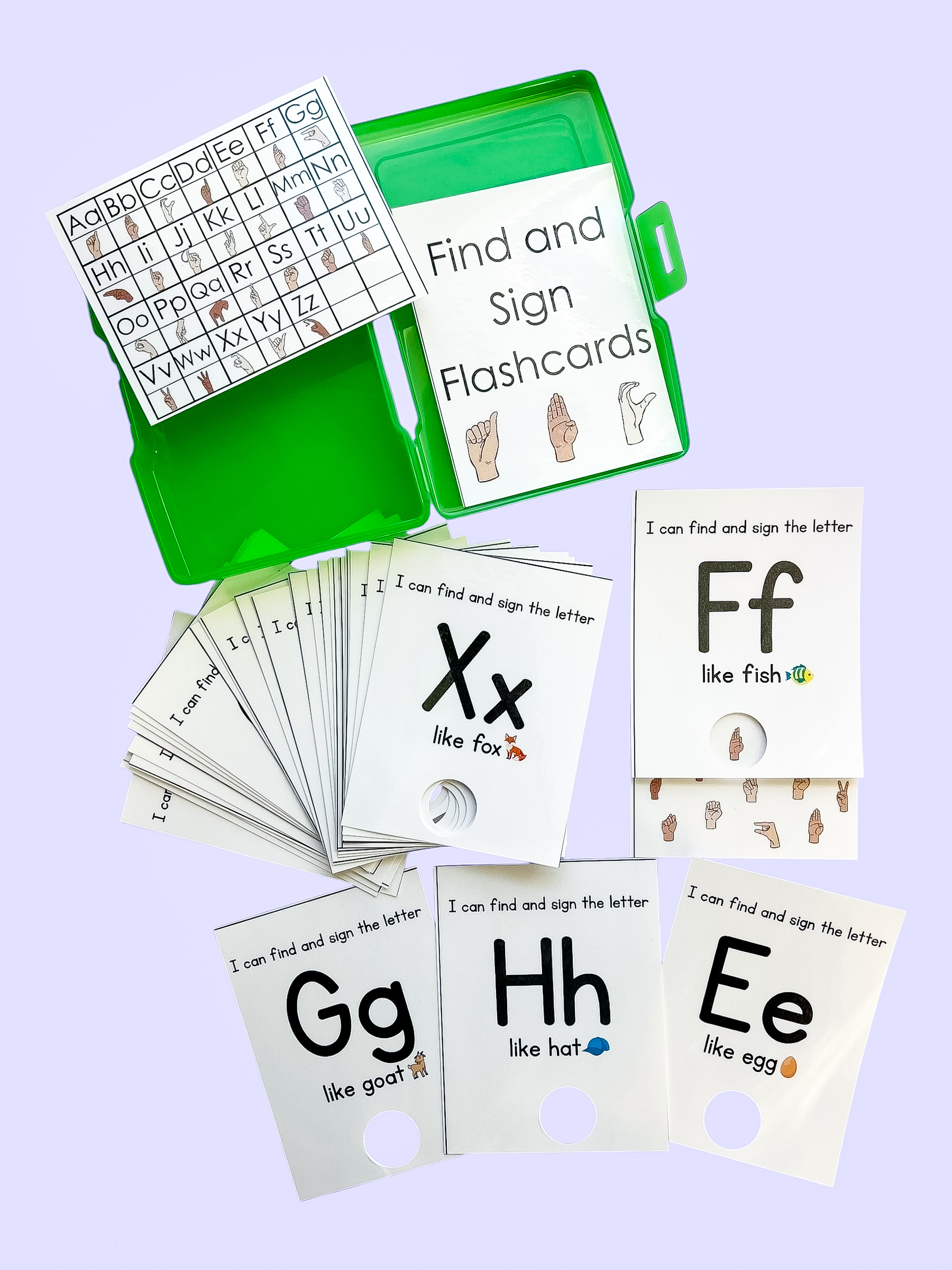Sign and Seek Alphabet Flashcards - See it. Sign it. Say it.