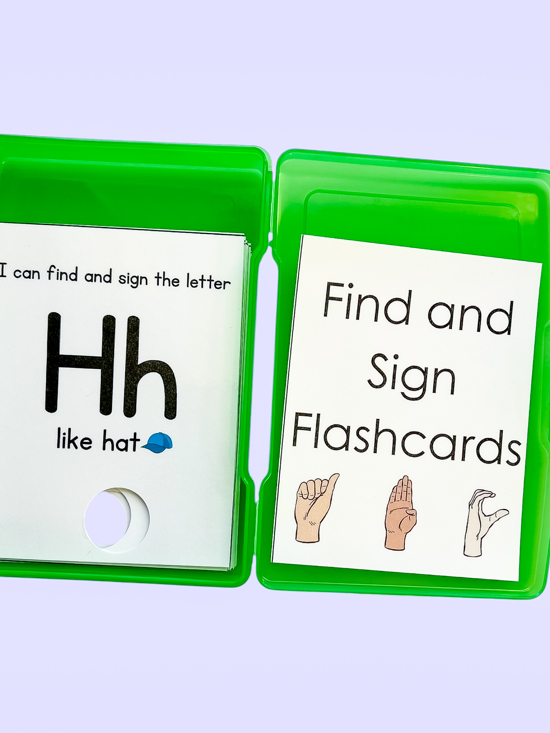 Sign and Seek Alphabet Flashcards - See it. Sign it. Say it.