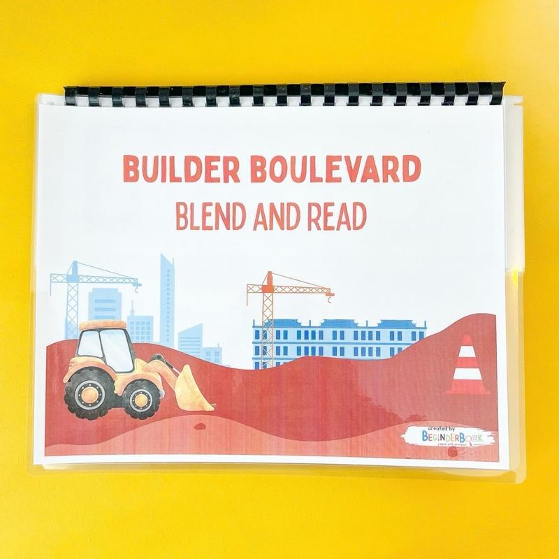 Builder Boulevard Blend & Read Interactive Laminated CVC Word Blending Book 