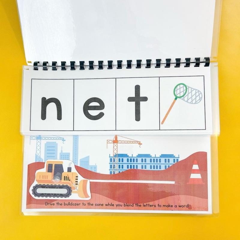 Builder Boulevard Blend & Read Interactive Laminated CVC Word Blending Book 