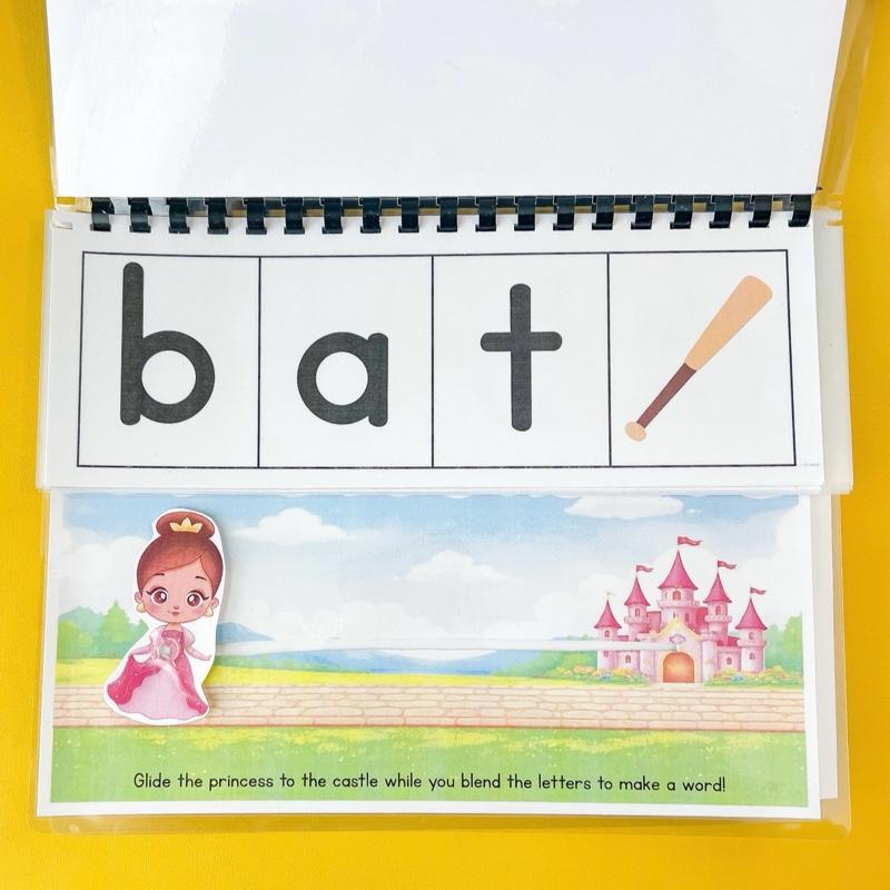 Princess Path Blend & Read Interactive CVC Word Blending Book