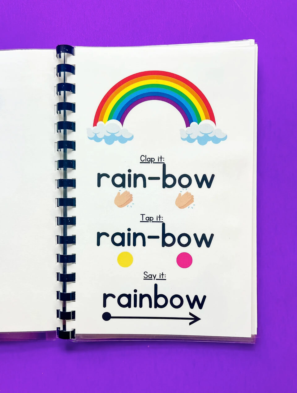 Syllable Book for Emergent Readers Clap, Tap, Read