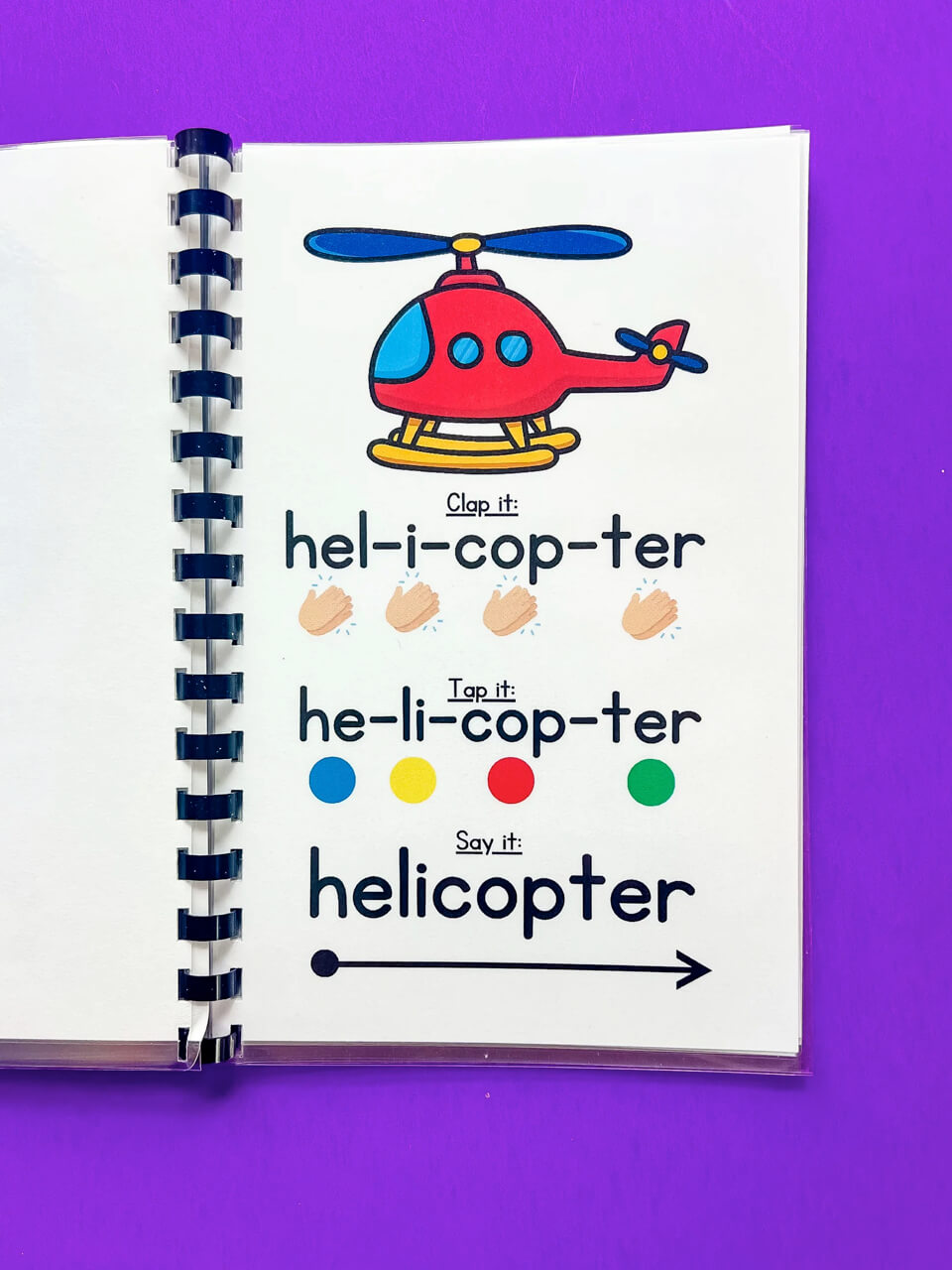 Syllable Book for Emergent Readers Clap, Tap, Read