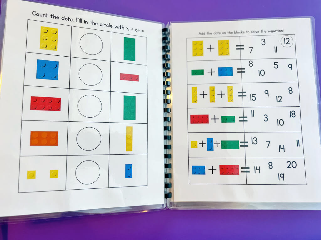 Building Up Little Minds Brick by Brick Learning Workbook Reusable