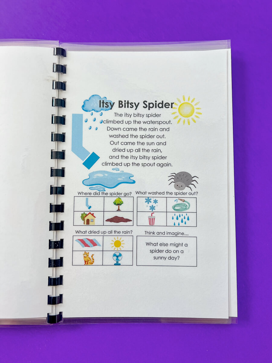 Rhyme Time Comprehension for Preschoolers and young children