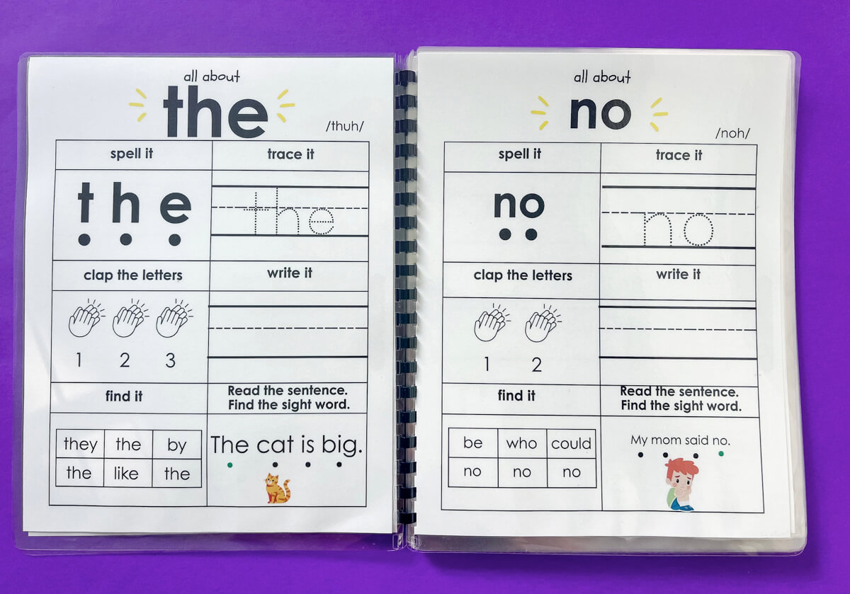 BeginderBook Sight Word Showdown: Clap, Trace, Write, Read! 30 Sight Words That Stick