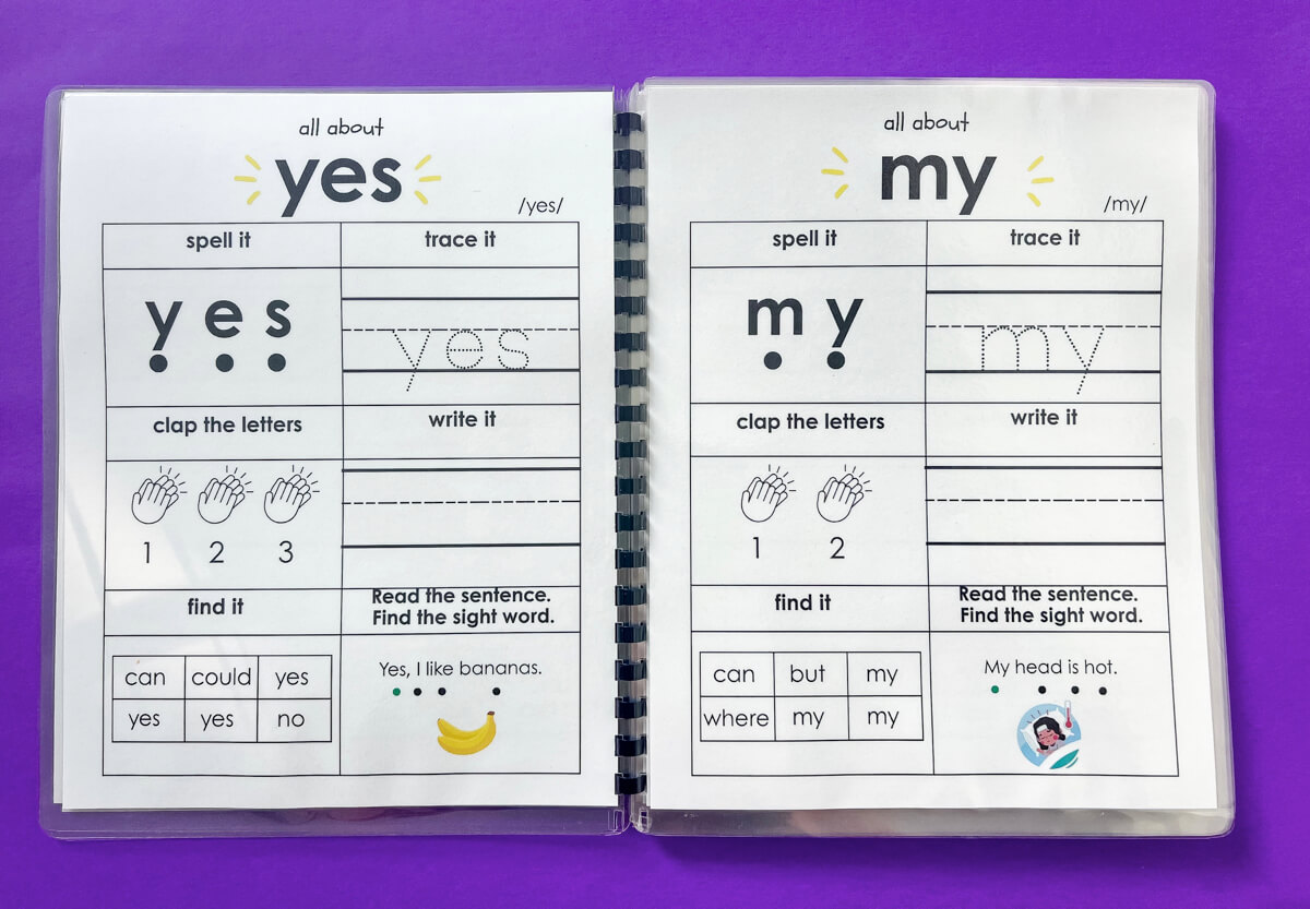 BeginderBook Sight Word Showdown: Clap, Trace, Write, Read! 30 Sight Words That Stick