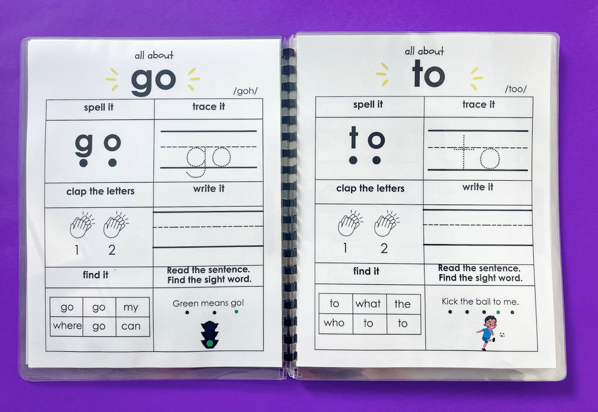 BeginderBook Sight Word Showdown: Clap, Trace, Write, Read! 30 Sight Words That Stick