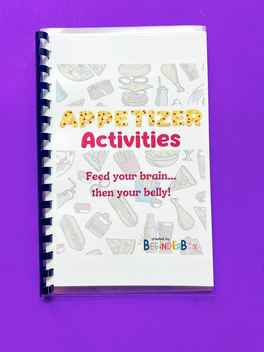 Appetizer Activity Book - Feed your brain, then your belly!
