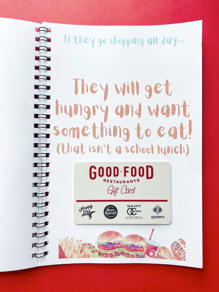 End of the Year Teacher Gift Card Book