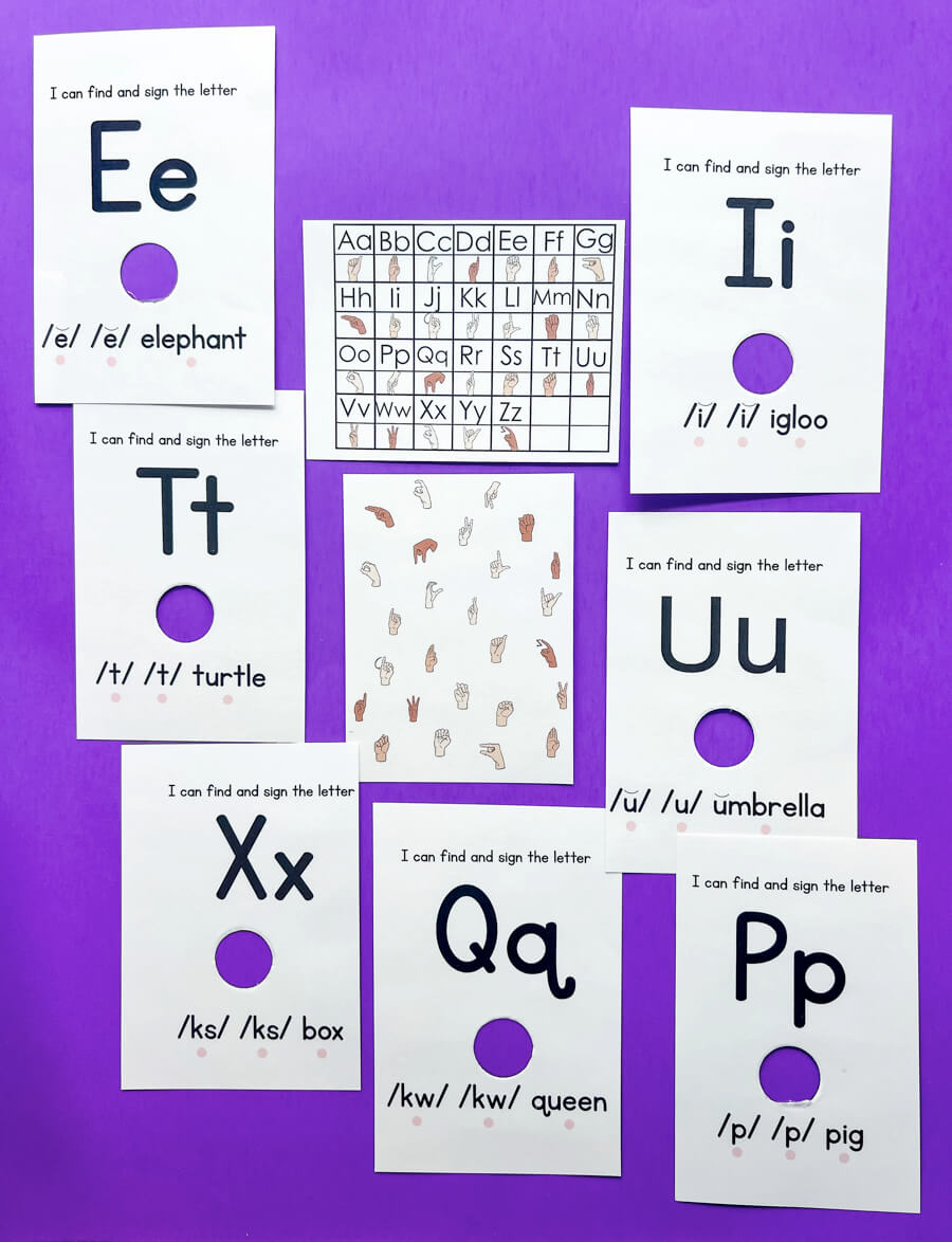 Sign and Seek Alphabet Flashcards - See it. Sign it. Say it.