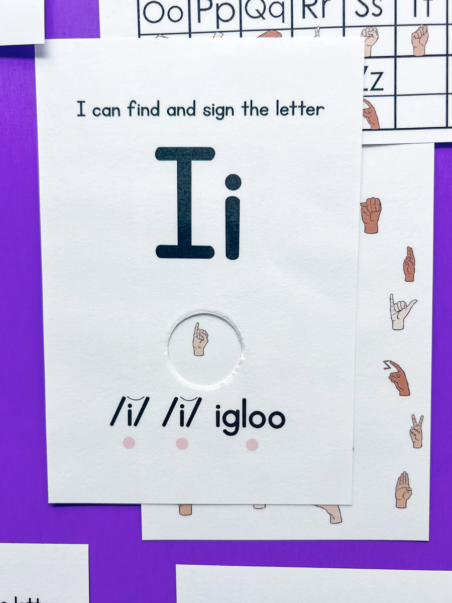 Sign and Seek Alphabet Flashcards - See it. Sign it. Say it.
