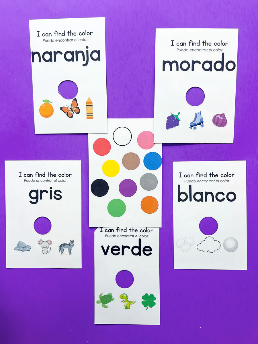 Color Peek Bilingual Flashcards