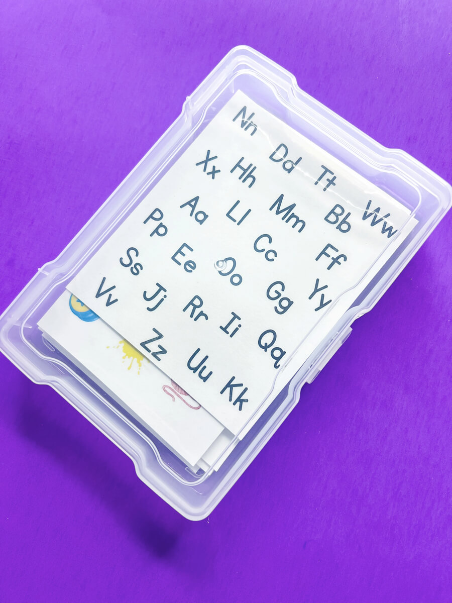 ABC Peek and Predict Flashcards - before, after, between