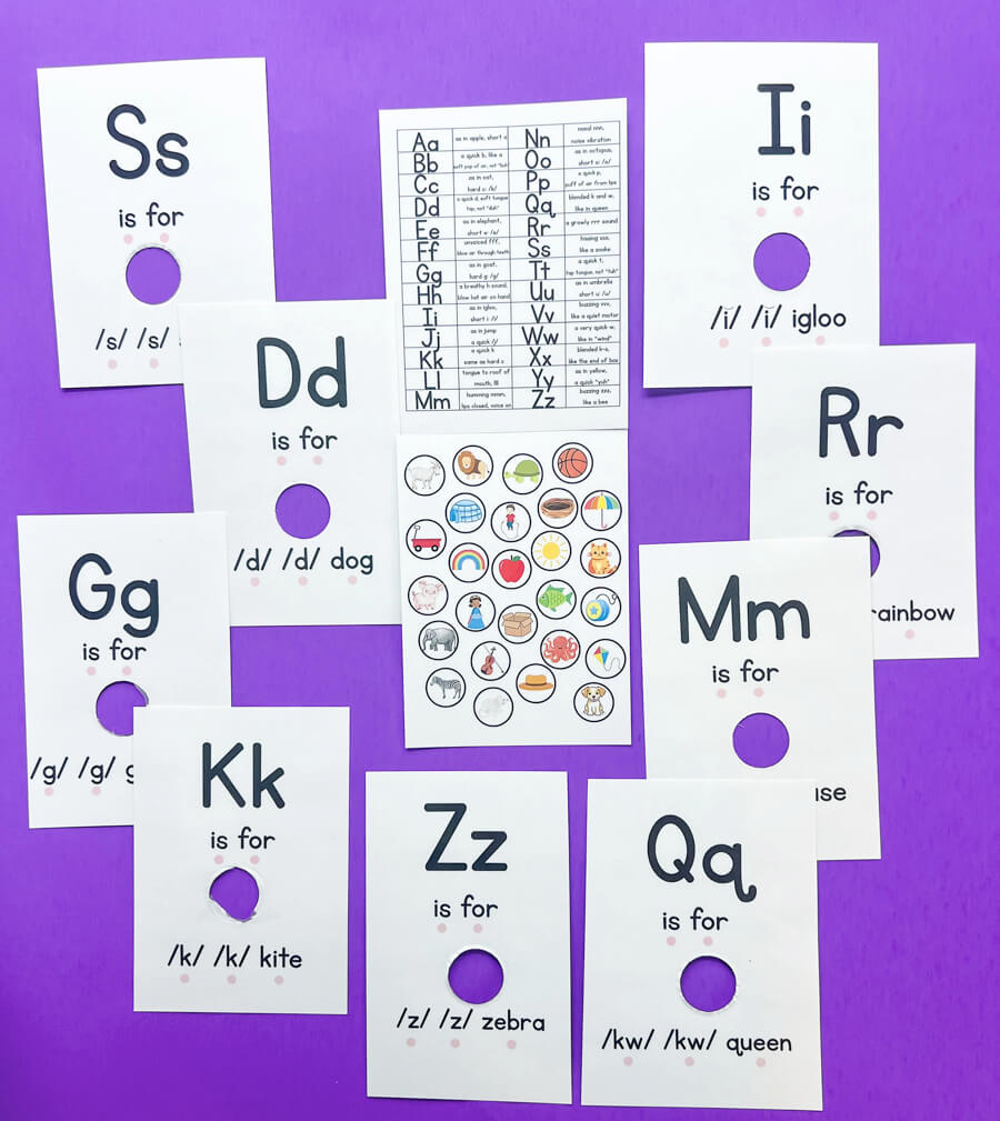 Peek and Match Phonics Cards - Beginning Sounds