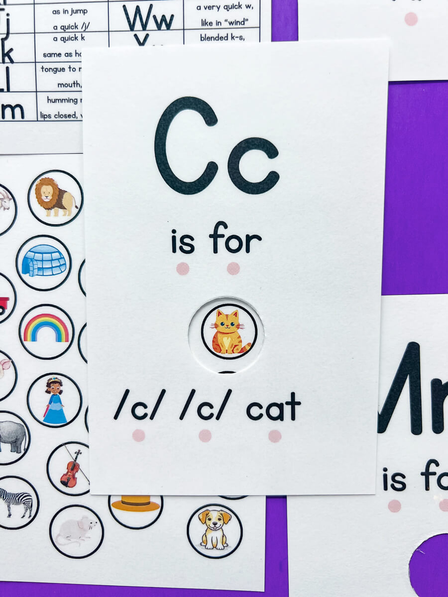 Peek and Match Phonics Cards - Beginning Sounds